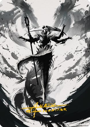Atraxa, Grand Unifier Art Card (77/81) (Gold-Stamped Signature) (ASONE-077) - Art Series: Phyrexia: All Will Be One