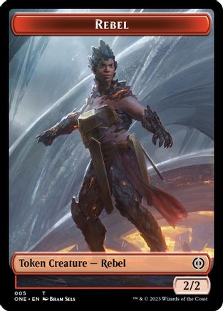 Rebel // Phyrexian Germ Double-sided Token (ONE-) - Phyrexia: All Will Be One Foil
