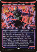 Hidetsugu, Devouring Chaos (Neon Red) (NEO-429) - Kamigawa: Neon Dynasty: (Showcase) Foil