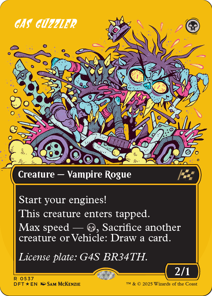 Gas Guzzler (Borderless) (First-Place Foil) (DFT-537) - Aetherdrift Foil