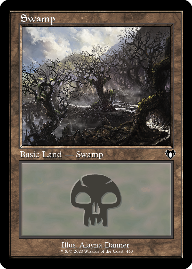 Swamp (443) (Retro Frame) (CMM-443) - Commander Masters Foil