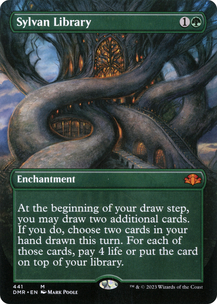 Sylvan Library (Borderless) (DMR-441) - Dominaria Remastered Foil