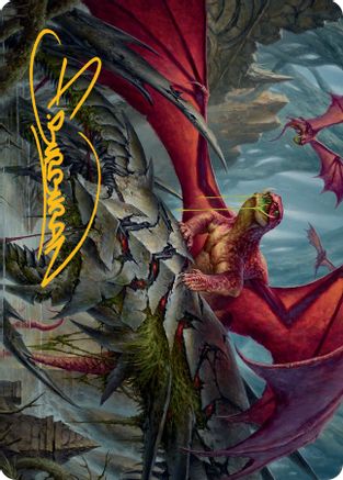 Hoarding Broodlord Art Card (Gold-Stamped Signature) (ASMOM-023) - Art Series: March of the Machine