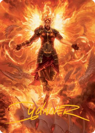 Chandra, Hope's Beacon Art Card (Gold-Stamped Signature) (ASMOM-030) - Art Series: March of the Machine