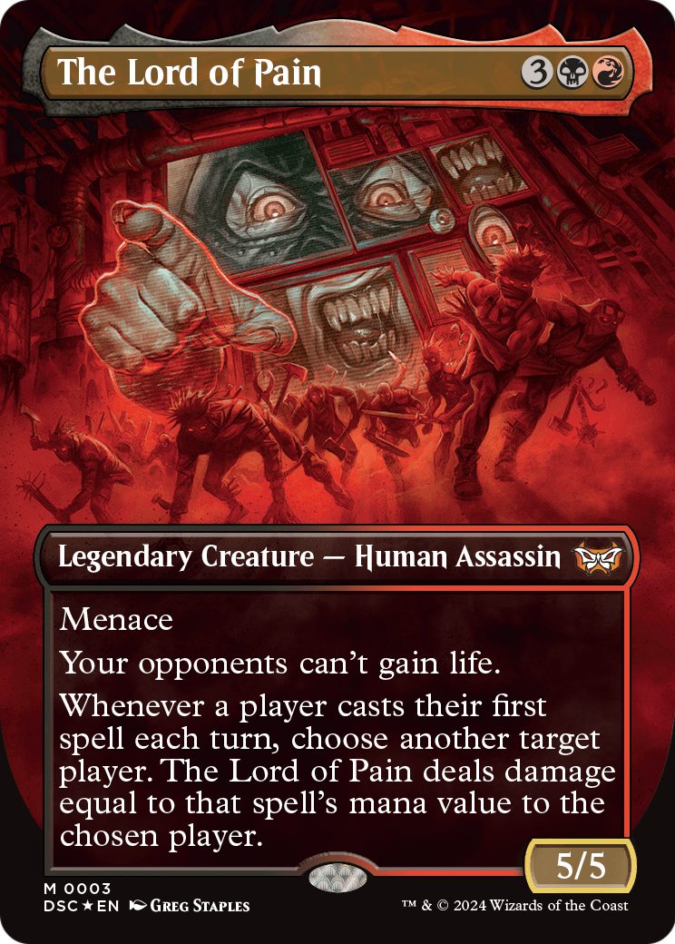 The Lord of Pain (Borderless) (DSC-003) - Duskmourn: House of Horror Commander Foil