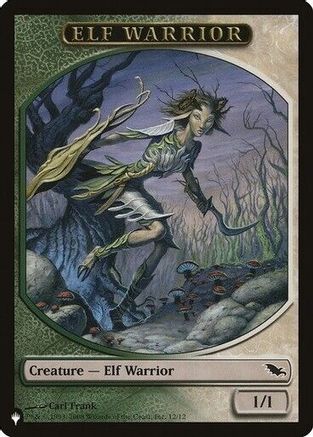 Elf Warrior // Emblem - Tibalt, Cosmic Impostor Double-sided Token (LIST-12 // 21) - The List Reprints