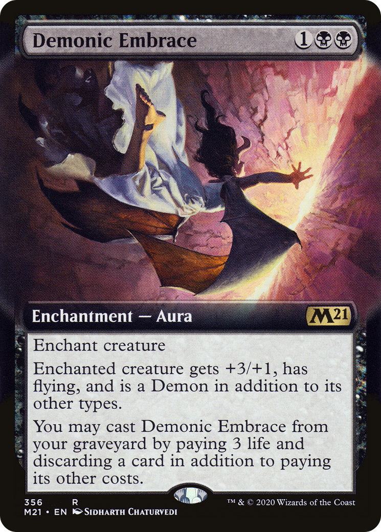 Demonic Embrace (Extended Art) (M21-356) - Core Set 2021: (Extended Art) Foil