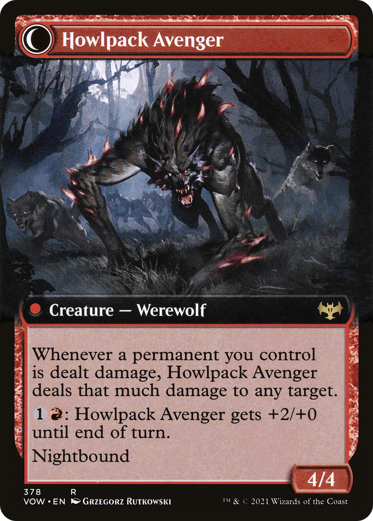 Ill-Tempered Loner (Extended Art) (VOW-378) - Innistrad: Crimson Vow: (Extended Art, Double Faced Transform) Foil