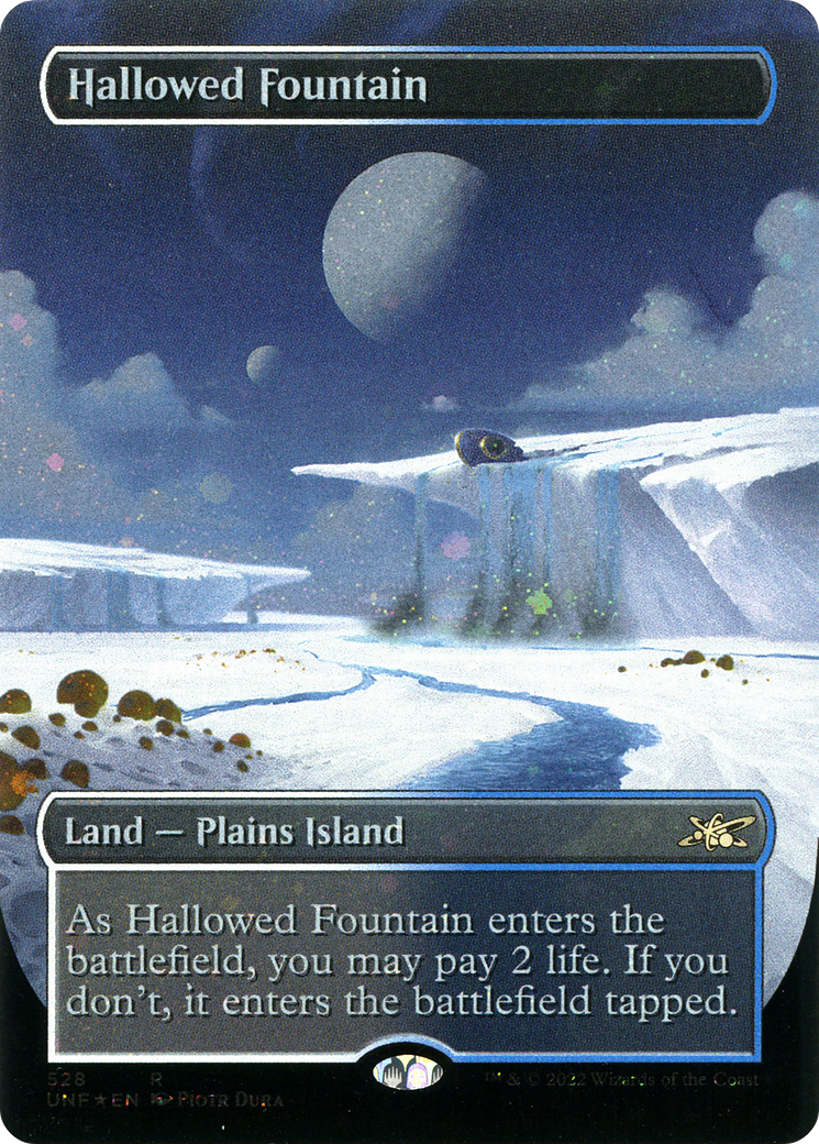 Hallowed Fountain (Borderless) (Galaxy Foil) (UNF-528) - Unfinity Foil