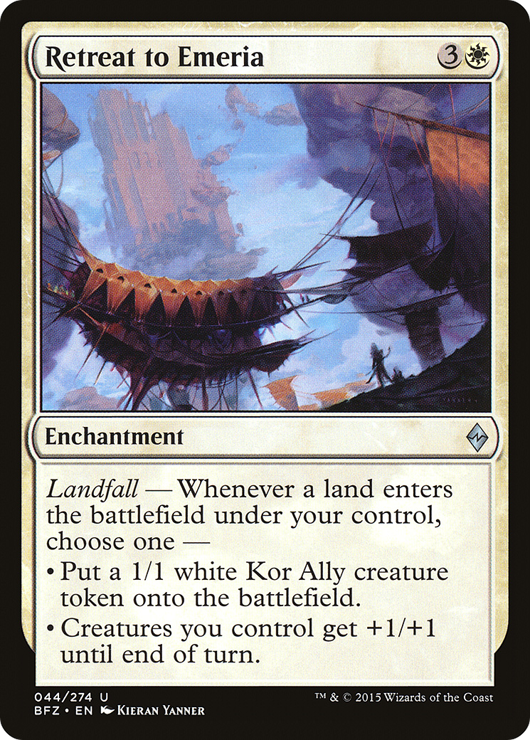 Retreat to Emeria (BFZ-044) - Battle for Zendikar