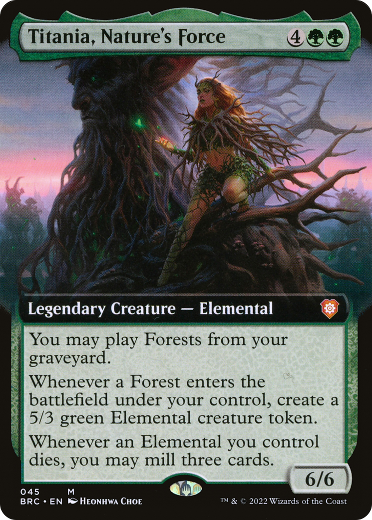 Titania, Nature's Force (Extended Art) (BRC-045) - The Brothers' War Commander: (Extended Art)