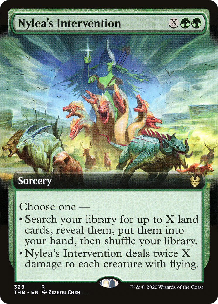 Nylea's Intervention (Extended Art) (THB-329) - Theros Beyond Death: (Extended Art)