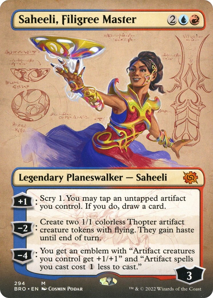 Saheeli, Filigree Master (Borderless) (BRO-294) - The Brothers' War