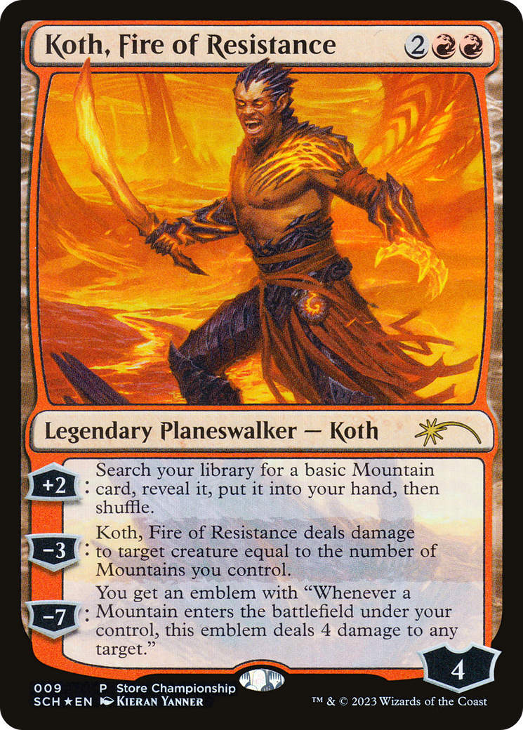 Koth, Fire of Resistance (GAME-009) - Store Championships Foil