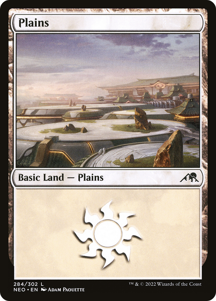Plains (284) (NEO-284) - Kamigawa: Neon Dynasty Foil
