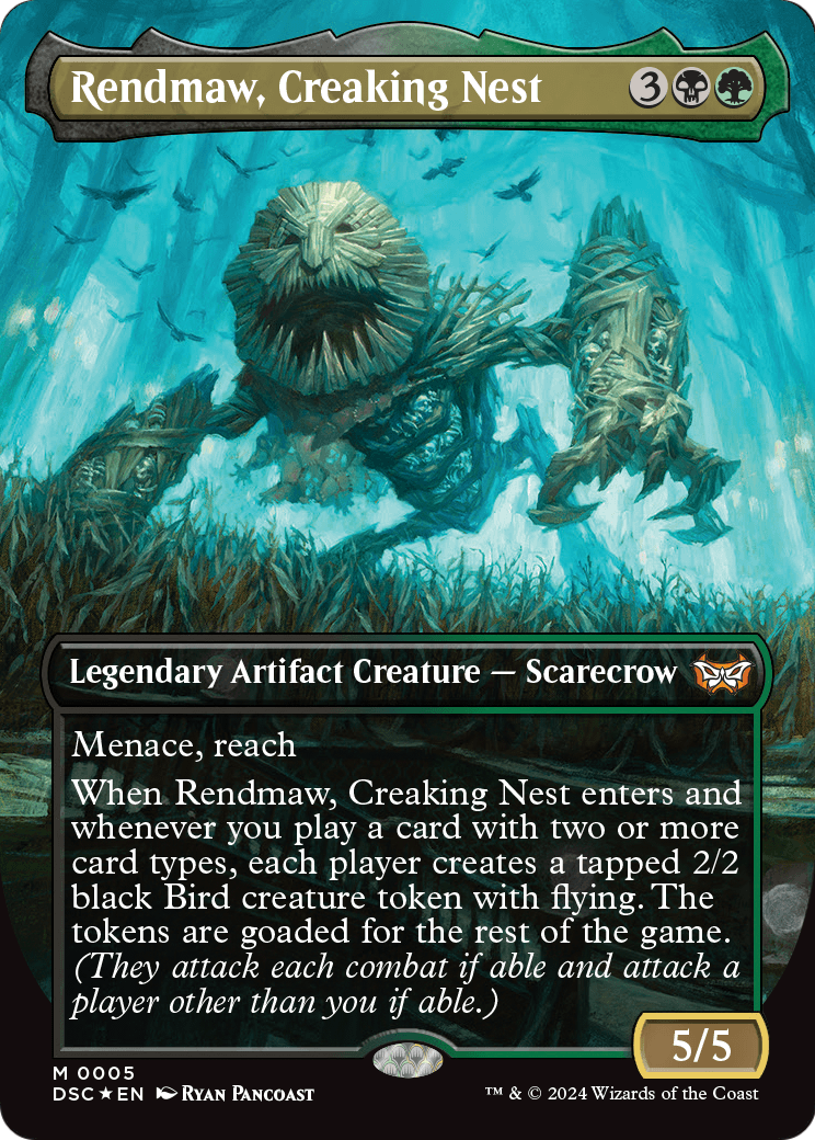 Rendmaw, Creaking Nest (Borderless) (DSC-005) - Duskmourn: House of Horror Commander Foil