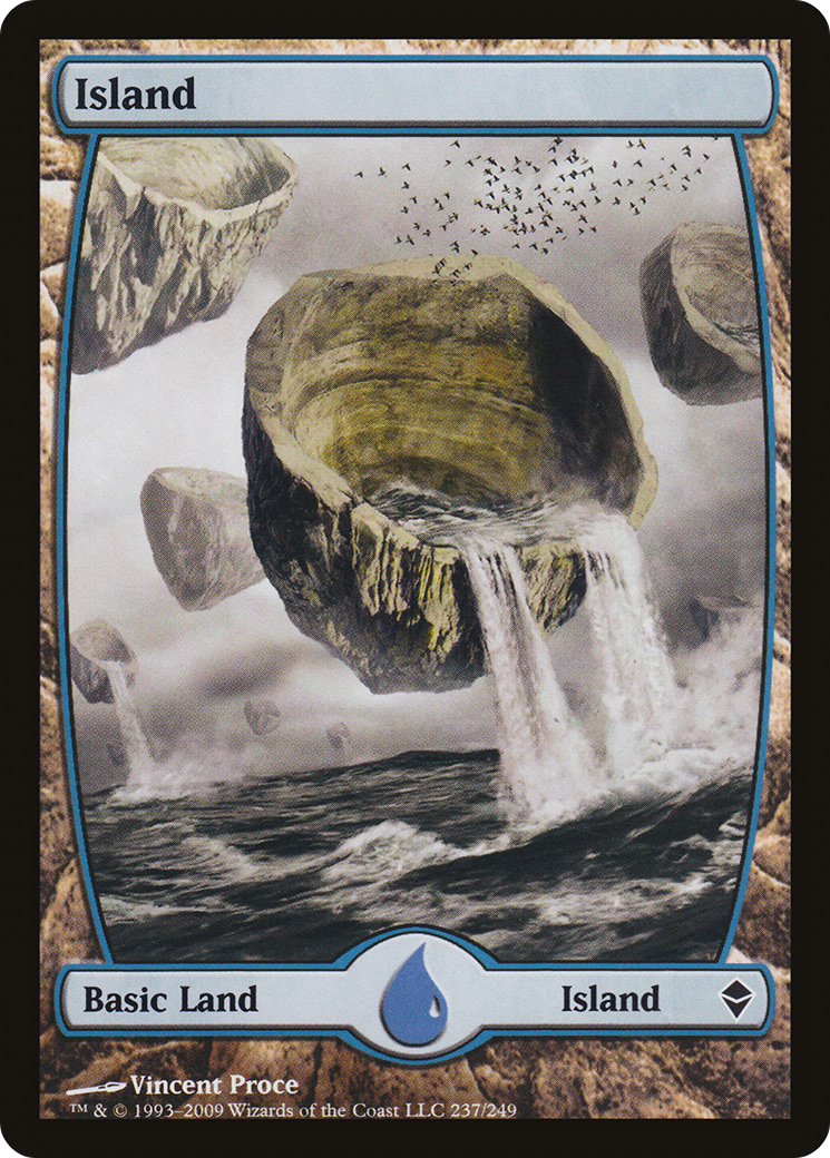 Island (237) - Full Art (ZEN-237) - Zendikar Foil
