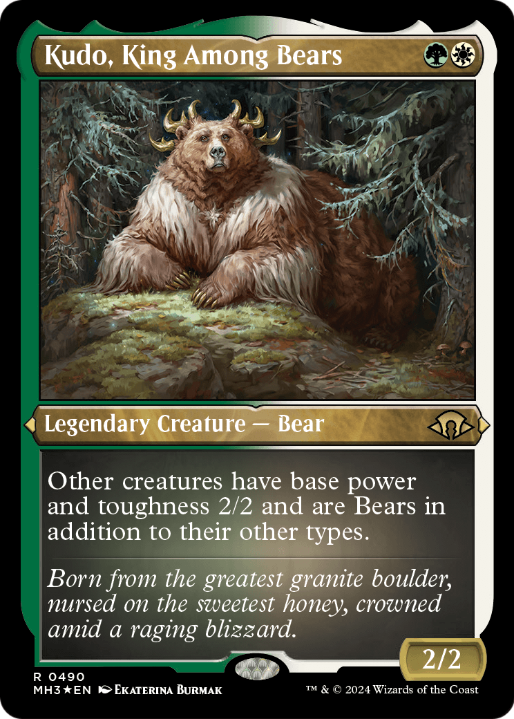 Kudo, King Among Bears (Foil Etched) (MH3-490) - Modern Horizons 3 Foil
