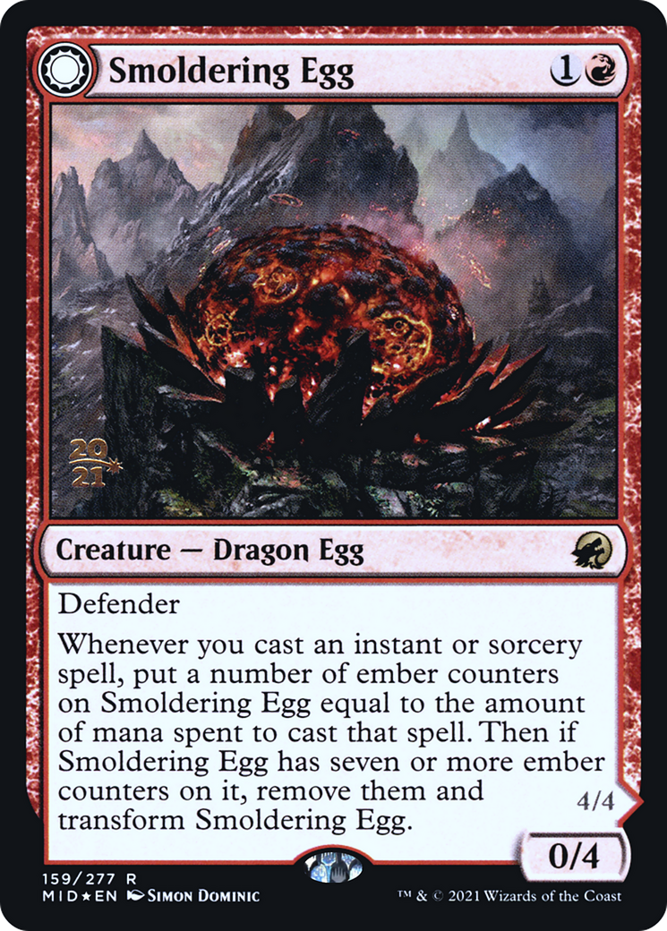 Smoldering Egg (PRE-159) - Innistrad: Midnight Hunt Promos: (Double Faced Transform) Foil