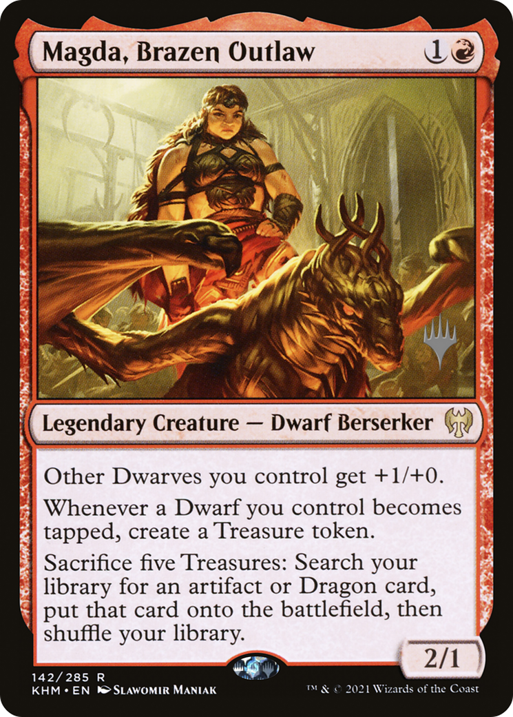 Magda, Brazen Outlaw (PPKHM-142) - Kaldheim Promos Foil