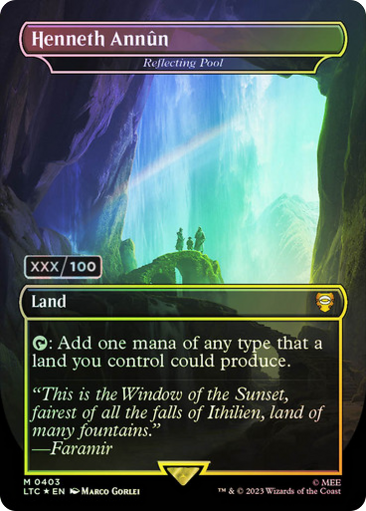 Henneth Annun - Reflecting Pool (Serial Numbered) (LTC-403) - Tales of Middle-earth Commander / Henneth Annûn (Borderless) Foil