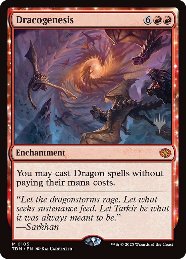 Dracogenesis (PPTDM-105) - Promo Pack: Tarkir: Dragonstorm: (enchantment) Foil