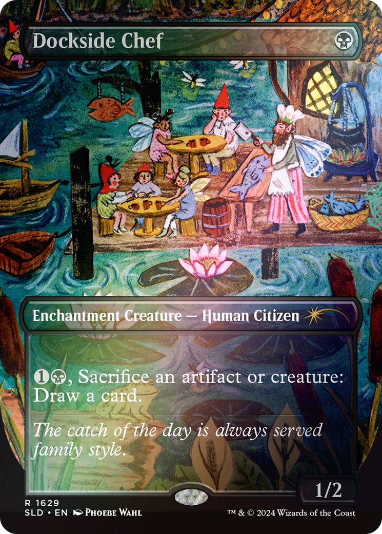 Dockside Chef (Rainbow Foil) (SLD-1629) - Secret Lair Drop (Borderless) Foil