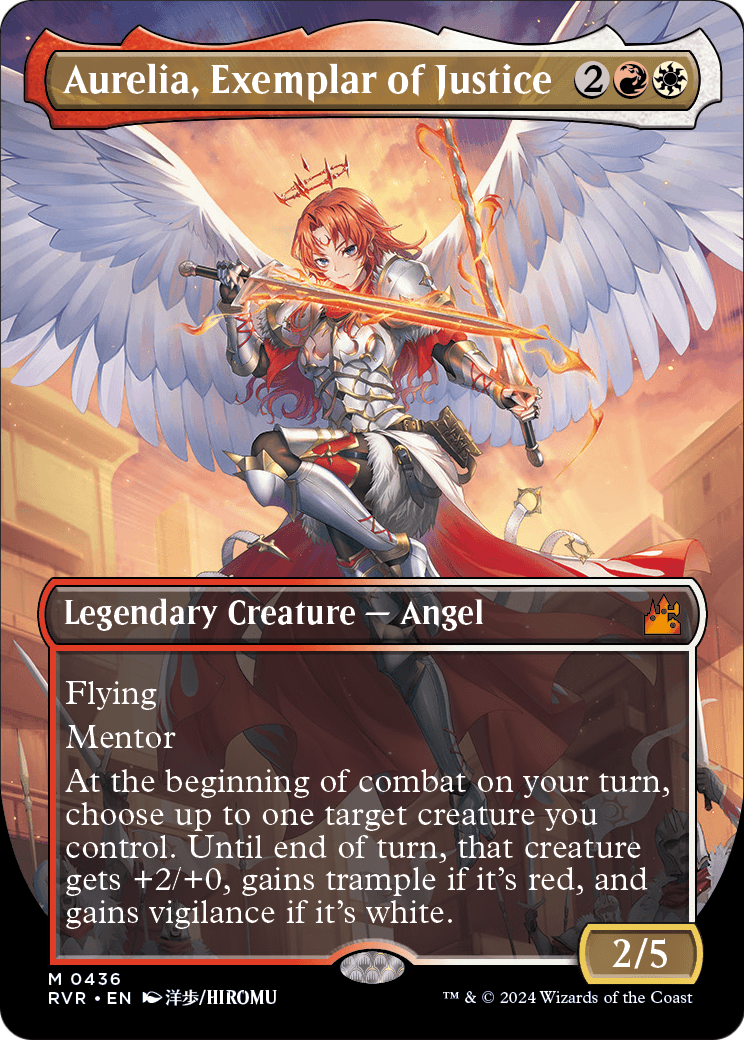 Aurelia, Exemplar of Justice (Anime Borderless) (RVR-436) - Ravnica Remastered Foil
