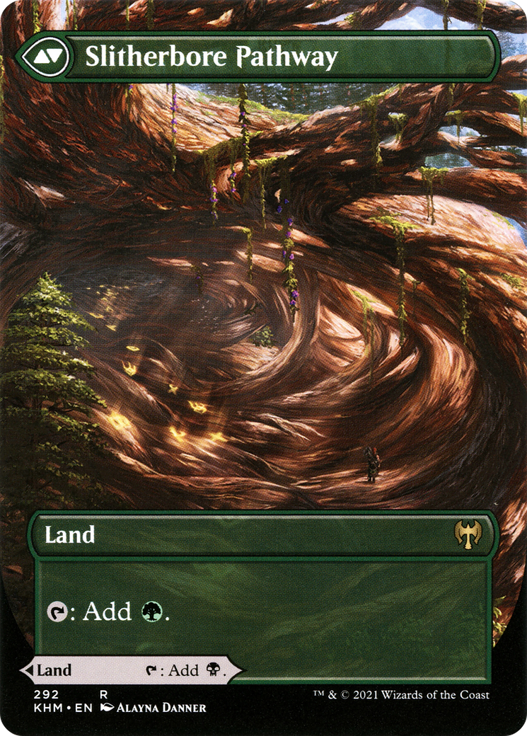Darkbore Pathway (Borderless) (KHM-292) - Kaldheim: (Showcase) Foil