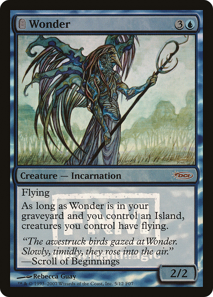 Wonder (FNM-) - Friday Night Magic 2007: (tombstone) Foil