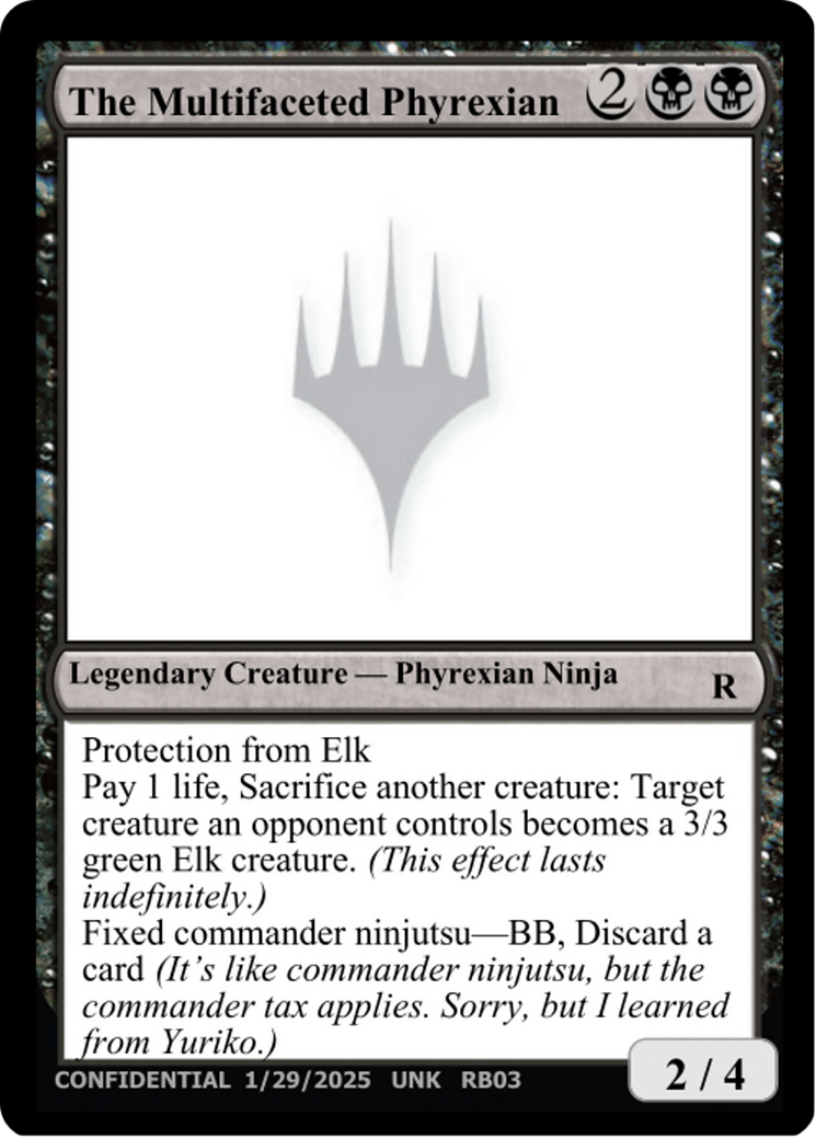 The Multifaceted Phyrexian (UNK-) - Un-Known Event Playtest Cards