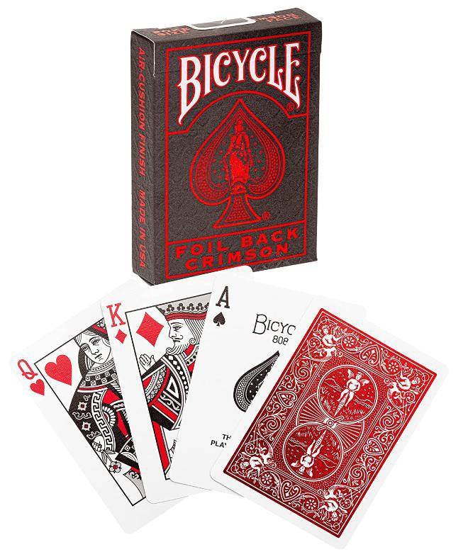 Bicycle Playing Cards: Foil Back Crimson