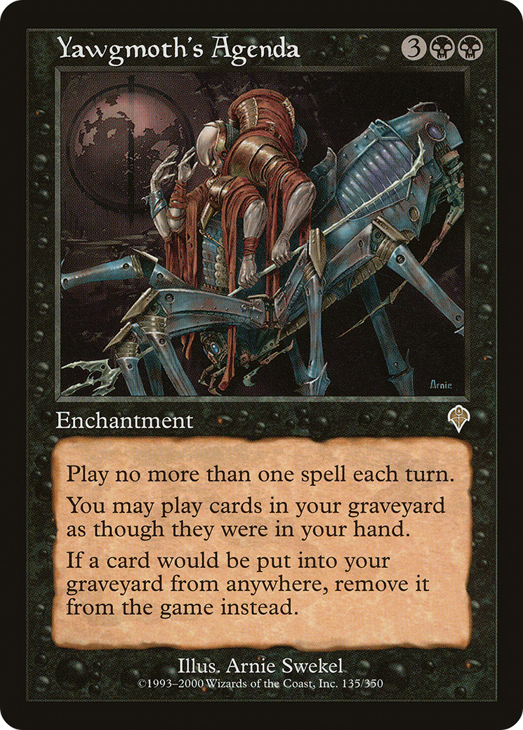 Yawgmoth's Agenda (INV-135) - Invasion Foil