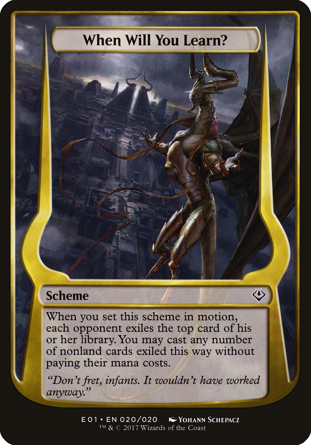 When Will You Learn? (Archenemy: Nicol Bolas) (OVER-020) - Archenemy: Nicol Bolas Schemes