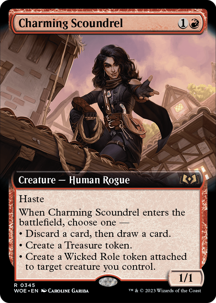Charming Scoundrel (Extended Art) (WOE-345) - Wilds of Eldraine: (Extended Art) Foil