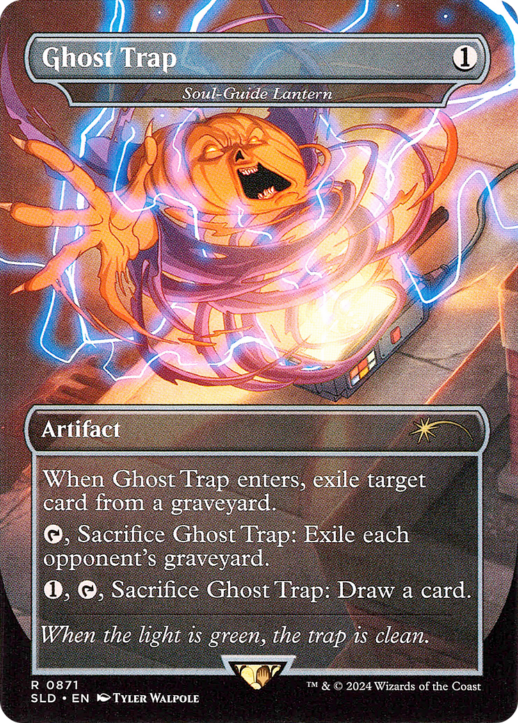 Ghost Trap - Soul-Guide Lantern (Rainbow Foil) (SLD-871) - Secret Lair Drop / Ghost Trap (Borderless) Foil