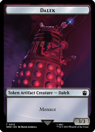 Dalek // Food (0026) Double-Sided Token (WHO-12 // 26) - Universes Beyond: Doctor Who Foil