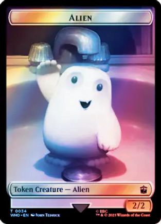 Alien // Clue (0053) Double-Sided Token (Surge Foil) (WHO-34 // 53) - Universes Beyond: Doctor Who Foil