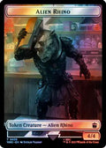 Alien Rhino // Food (0058) Double-Sided Token (Surge Foil) (WHO-35 // 58) - Universes Beyond: Doctor Who Foil