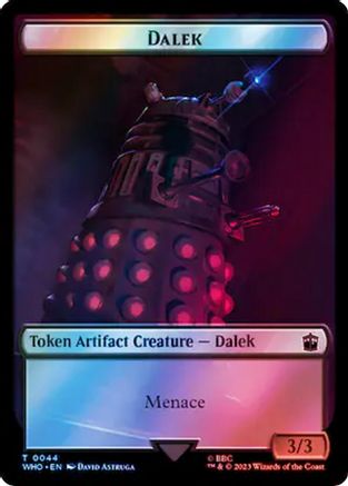 Dalek // Food (0057) Double-Sided Token (Surge Foil) (WHO-44 // 57) - Universes Beyond: Doctor Who Foil
