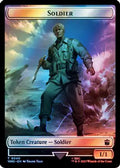 Soldier // Dinosaur Double-Sided Token (Surge Foil) (WHO-40 // 52) - Universes Beyond: Doctor Who Foil