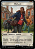 Human (0006) // Clue (0022) Double-Sided Token (WHO-6 // 22) - Universes Beyond: Doctor Who Foil