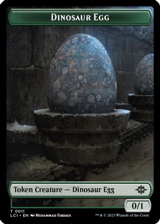 Dinosaur Egg // Dinosaur (0010) Double-Sided Token (LCI-11 // 10) - The Lost Caverns of Ixalan Foil