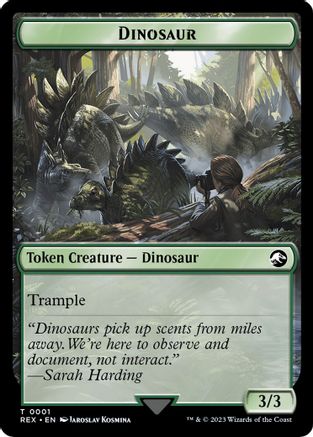 Dinosaur Token (REX-001) - Universes Beyond: Jurassic World Collection Foil