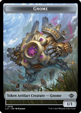 Gnome // Golem Double-Sided Token (LCI-16 // 13) - The Lost Caverns of Ixalan Foil