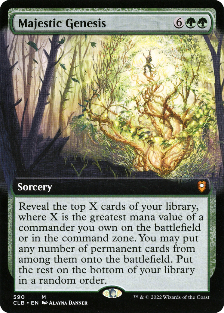 Majestic Genesis (Extended Art) (CLB-590) - Commander Legends: Battle for Baldur's Gate: (Extended Art)
