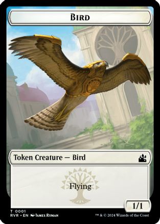 Bird // Dragon Double-Sided Token (RVR-1 // 7) - Ravnica Remastered Foil
