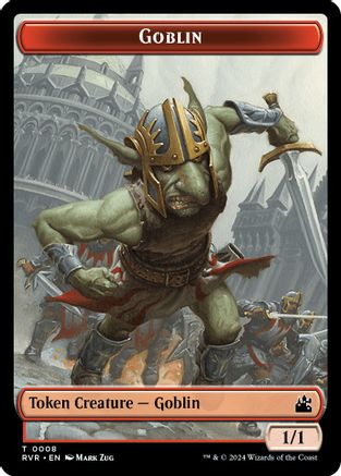 Goblin (0008) // Goblin (0009) Double-Sided Token (RVR-8 // 9) - Ravnica Remastered Foil