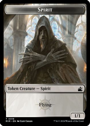 Spirit (0018) // Spirit (0004) Double-Sided Token (RVR-18 // 4) - Ravnica Remastered Foil