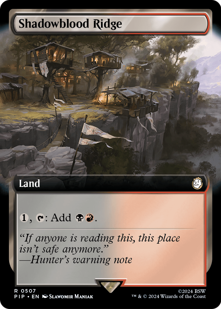 Shadowblood Ridge (Extended Art) (PIP-507) - Fallout: (Extended Art) Foil